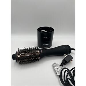 L’ange 2 in 1 Volumizing Brush Hair Dryer AB313 3” Black Lange EUC Rose Gold
